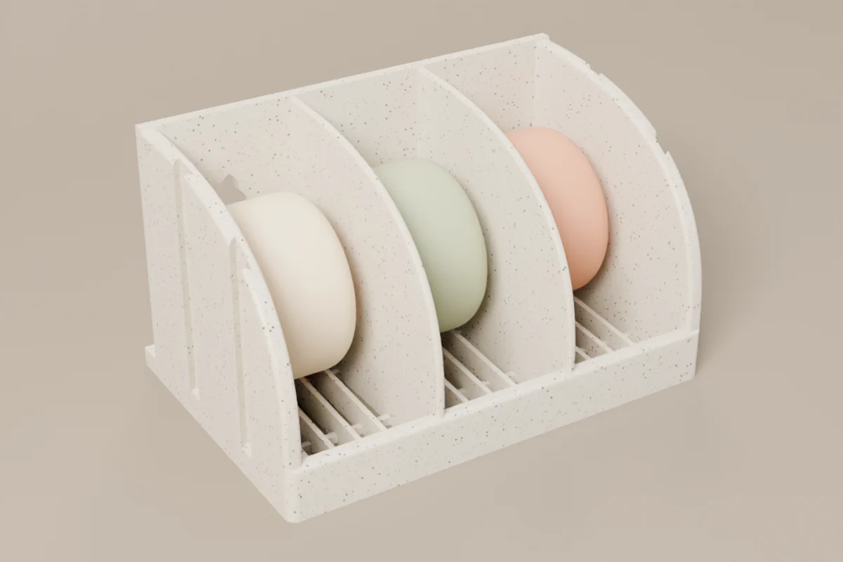 The 3-Box Soap Holder in Marble.