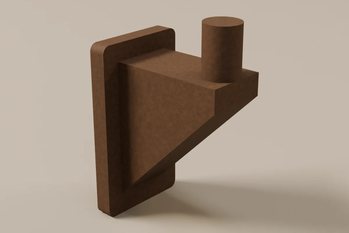 The Loofah Hook in Wood.