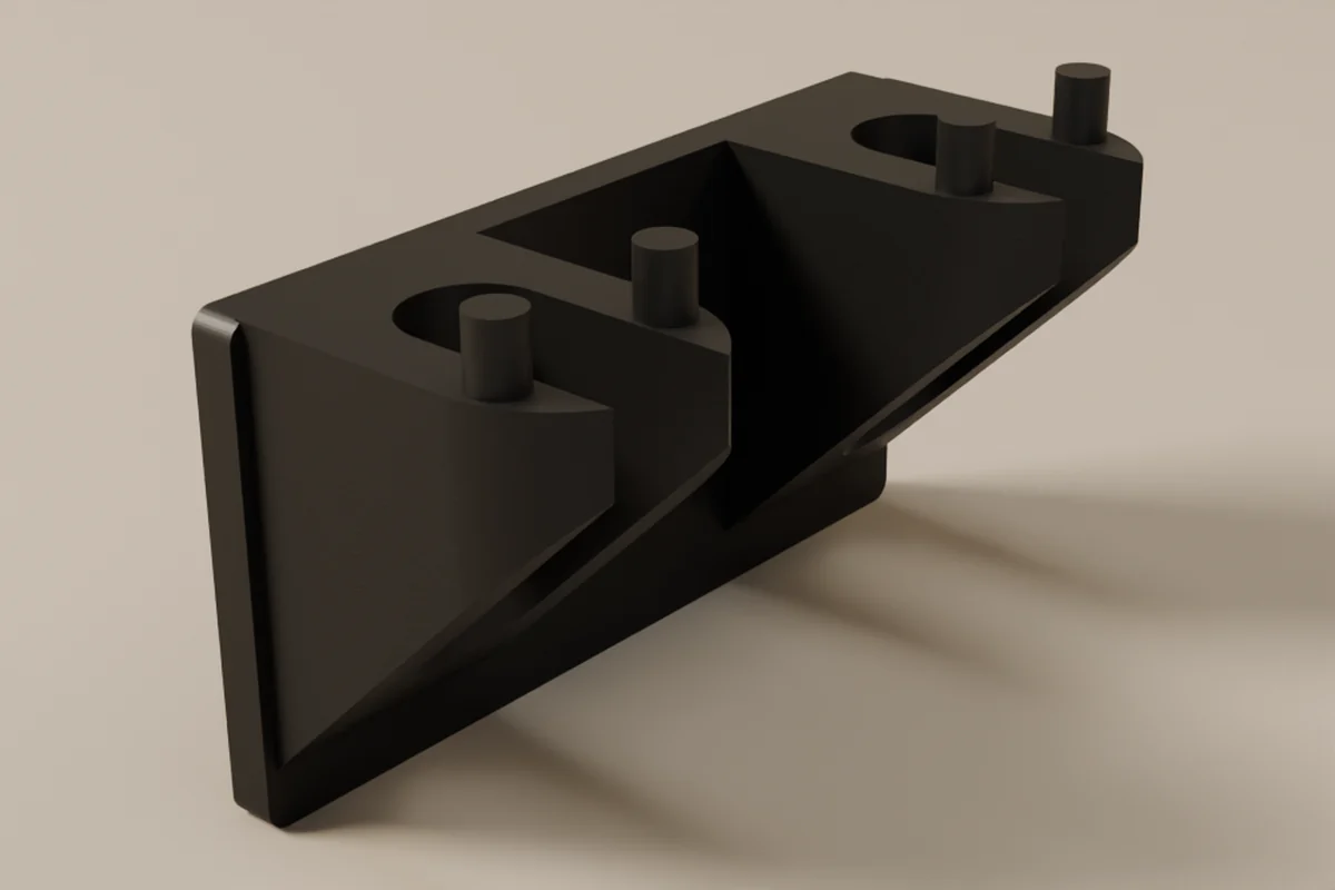 The Razor Holder in Matte Black.